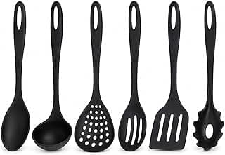 Jogo de Utensílios de Cozinha Utily 6 Peças Nylon Cabos Ergonômicos Preto