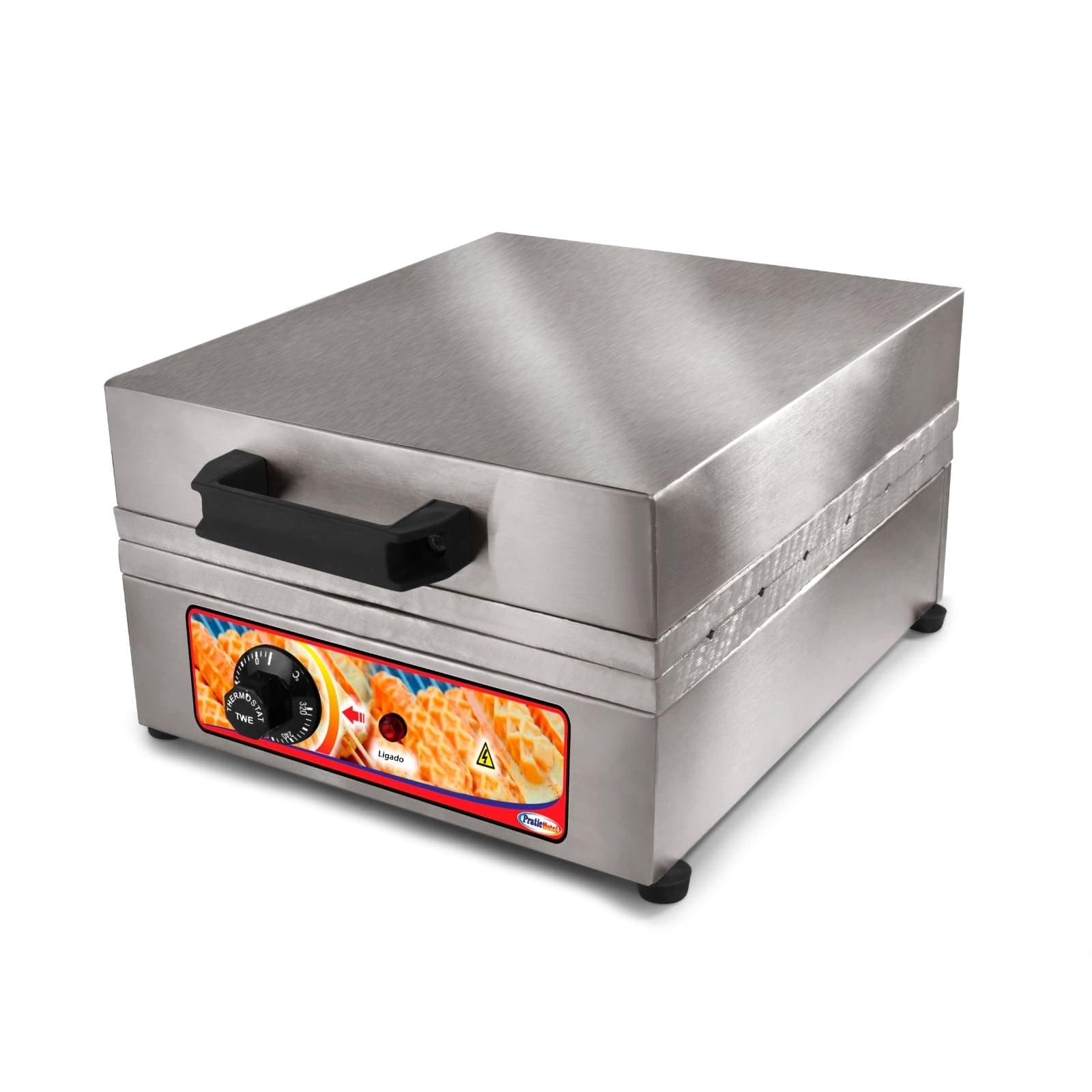 Máquina de Crepe no Palito Elétrica 12 Cavidades Inox (110, Volts)