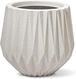 Vaso Cachepô Decorativo 5,5 Litros Cimento para Plantas - Origami Redondo 22