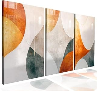 Kit de 3 quadros decorativos abstratos em cores vibrantes para sala ou quarto