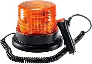 Luz de Emergência Amarela Giroflex para Moto e Carro com Conector de Carregamento