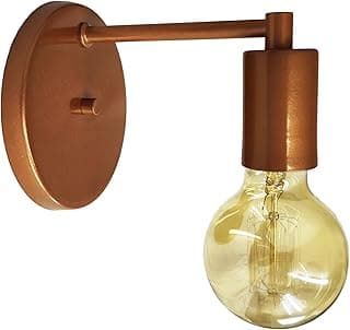 Luminária de parede arandela moderna em cobre para sala, cama, banheiro