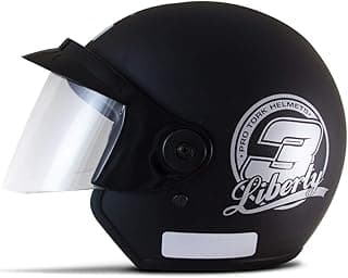 Capacete aberto Pro Tork Liberty 3 preto fosco com viseira transparente
