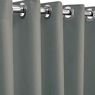 Cortina blackout cinza escuro para sala e quarto, 2,00m x 2,30m, 1 folha