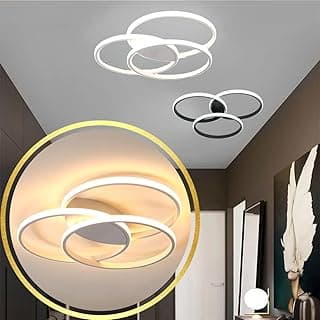Luminária LED de 3 Anéis Brancos para Teto