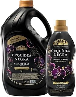 Kit Completo Coala Laundry Orquídea Negra | Lava-Roupas Líquido 5L + Amaciante Concentrado 1L | Limpeza e Maciez
