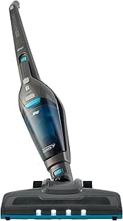 Aspirador de pó vertical à bateria WAP ECO RÁPIDO, preto e azul, fundo branco