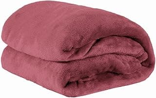 Cobertor casal de microfibra fleece blush dobrado em duas camadas