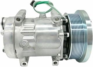 Compressor de ar condicionado de carro 7H15 para caminhão Caterpillar, prata metálica