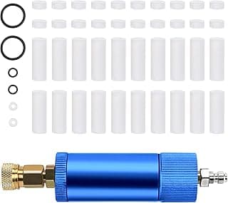 Filtro de ar azul com conexões rápidas e múltiplos filtros brancos e anéis de vedação para bomba manual PCP compressor de ar alta pressão
