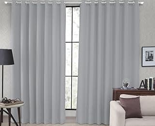 Cortina de tecido blackout cinza para sala ou quarto, bloqueia 80% da luz, medidas 4,00 x 2,60m.