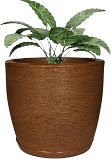 Vaso Grande Cone Decorativo Polietileno Planta Jardim Varanda (Marrom)
