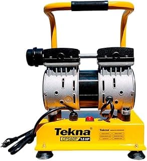 Compressor de ar Tekna CPS60P 1,5HP, 150L/min, 8BAR, isento de óleo, 220V, compacto e silencioso