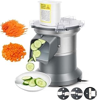 Cortador de legumes elétrico 3 em 1, aço inoxidável, cortando pepinos e cenouras