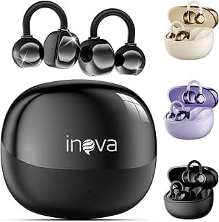 Fone de Ouvido INAVA Nova Geração Bluetooth 6.0 50h Autonomia IPX6 Resistente à Água com Microfone ENC para Esportes Preto