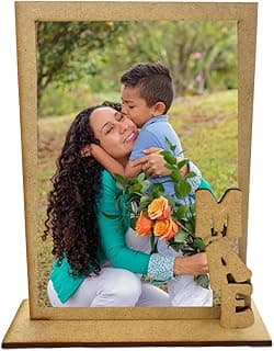 Kit 10 Porta Retratos 10x15 Dia Das Mães Lembrancinhas Mdf (Coração)