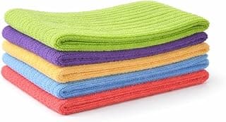 Kit de panos de microfibra multicoloridos para limpeza automotiva e doméstica