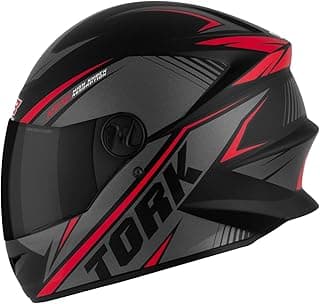 Capacete fechado Pro Tork R8 vermelho e preto com viseira fumê