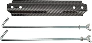 Kit de fixação de bateria automotiva Aramox com suporte de fibra de carbono e hastes de metal
