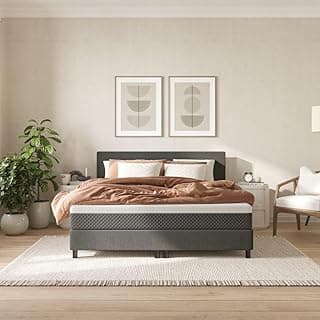 Colchão Emma Premium Hybrid 2.0 de casal em quarto minimalista