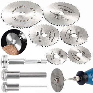 Kit Mini Disco de Corte Serra Circular Micro Retifica Furadeira Parafusadeira Profissional Universal Dremel 6 Peças 3 Haste Para Corte de Madeira Plástico e Alumínio