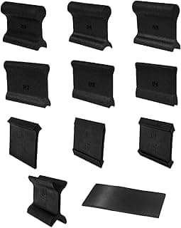POWERTEC Lixadeira de 21 perfis, 10 peças de alças de lixamento de contorno com almofadas de lixamento angular de madeira para lixamento convexo, côncavo e detalhado, ferramenta de lixamento para