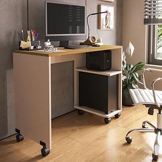 Escrivaninha mesa de computador com suporte para CPU, escritório, quarto, estudo.