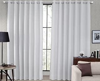 Cortina branca de tecido blackout para sala, quarto e escritório, 2,70 X 2,30m.