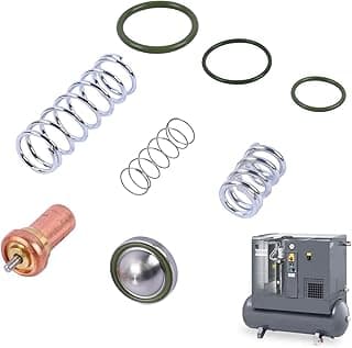 Kit de válvula de termostato de substituição para compressor de ar Atlas Copco GX7 com molas, anéis de vedação e compressor cinza