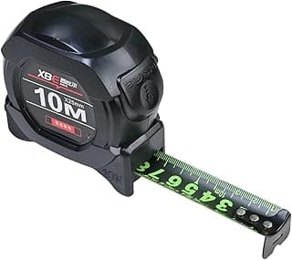 Fita métrica profissional 10m de aço carbono com trava automática e revestimento fluorescente