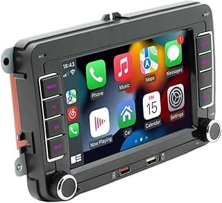 Carplay sem fio AutoRadio 2 Din Car Radio GPS Android Auto Carplay para 17.8 cm V-W/v-olks-wa-gen s-ko-da O-c-t-a-v-i-a G-o-l-f 5 6 T-o-u-r-a-n P-a-s-sat B6 P-o-l-o J-e-t-t-a para B-M-W E46 M3 (Cor: 7