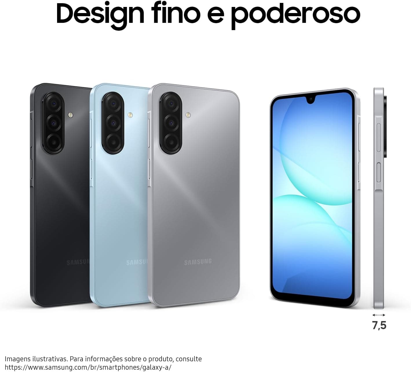 Smartphone Samsung Galaxy A17 Tela 6.7" Super AMOLED 128GB 4GB RAM Preto