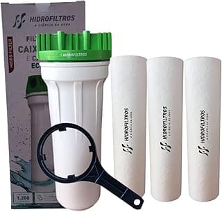 Kit de filtro de água Hidrofiltros com tampa verde e refis brancos