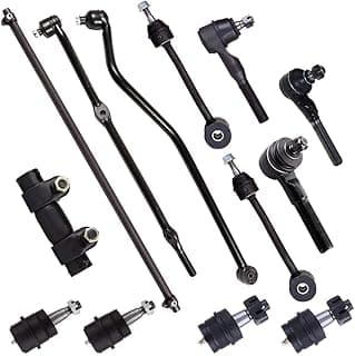 ASAPE Kit de suspensão de extremidade de haste de direção 13 peças serve para 1997 1998 1999 2000 2001 2002 2003 2004 2005 2006 para Jeep Wrangler Direção interna dianteira barra de direção barra de
