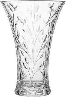 Vaso de cristal decorativo transparente modelo Diamond linha premium