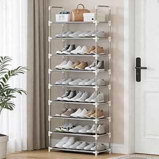Sapateira Organizadora 9 Níveis, Sapateira Vertical Organizadorde Sapatos Multiuso Estrutura, Ideal para quartos, closets e corredores