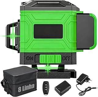 Nivel a Laser, 8/12/16 Linhas Nível Laser Ajustável 360 ° Medição Da Linha De Ferramentas Rotativas Auto Nivelamento Interno (8 Linhas)