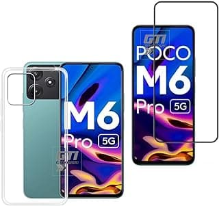 Kit Capa Anti Impacto e Película De Vidro 3D 9D Para Poco M6 Pro 5G