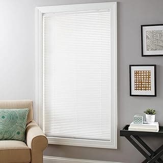 Sweet Home Collection Mini persianas para janela tratada, 162,56 cm, off-white
