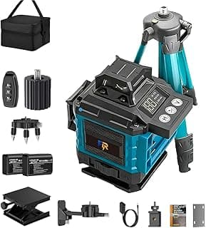 Nível laser verde 16 linhas 4D autonivelante com kit completo