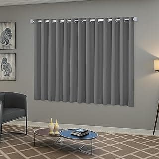 Cortina Blackout Cinza 2,20m x 1,30m com Ilhós Cromado Solaris