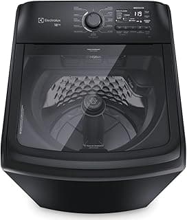 Máquina de Lavar Roupas Electrolux LEB18 Tripla Filtragem Jatos Poderosos 18kg Preta 220V