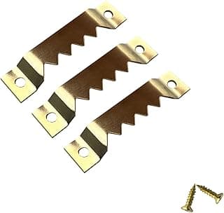 Ganchos de aço dourados com dentes de serra para quadros