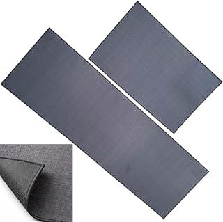 Kit com 2 Tapetes Antiderrapantes de Cozinha Emborrachados Preto Grafite NilosDecor