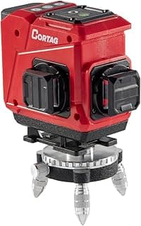 Nível laser automático 3D 360° Cortag, 12 linhas verdes, modelo STANDARD.