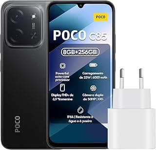 Smartphone Xiaomi POCO C85 4G 8GB RAM 256GB Preto Dual Chip