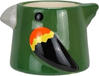 Cachepot decorativo de cerâmica verde em forma de papagaio da Home&Co