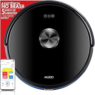 Robô aspirador e esfregão MUJIOO X6max, navegação LIDAR, 6500Pa, mapeamento multipisos, bivolt, compatível com Alexa