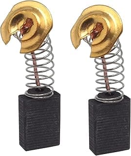 Peças de escova de motor de carbono com mola de metal e base preta