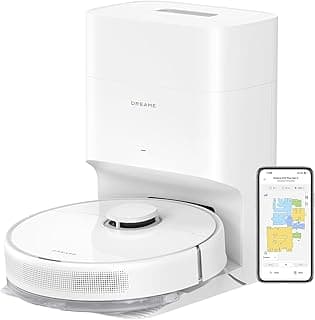 Robô aspirador DREAME D10 Plus Gen 2 branco com base de autolimpeza e controle por smartphone